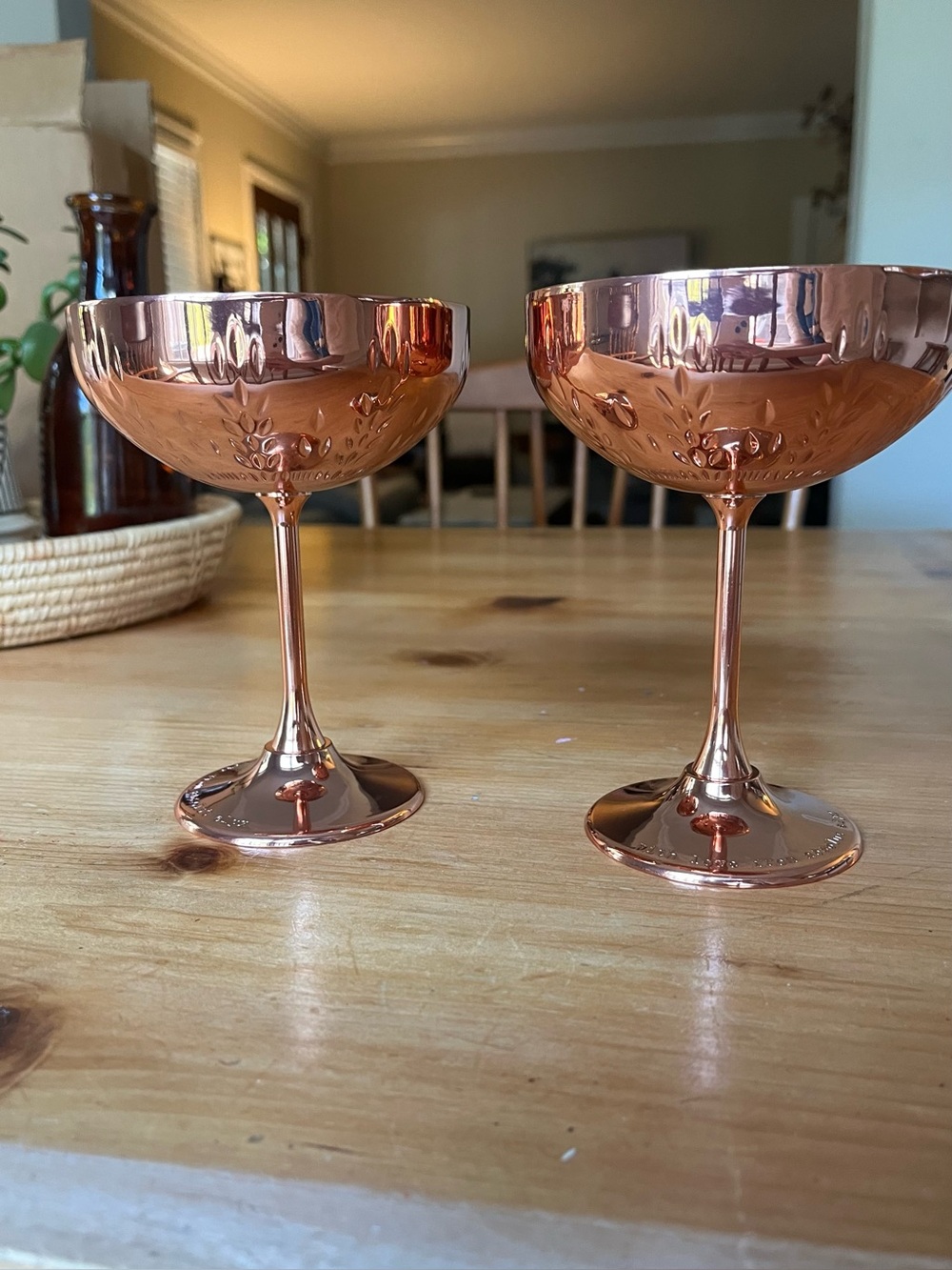 Absolut Elyx Limited Edition Copper Plated Coupe Glasses